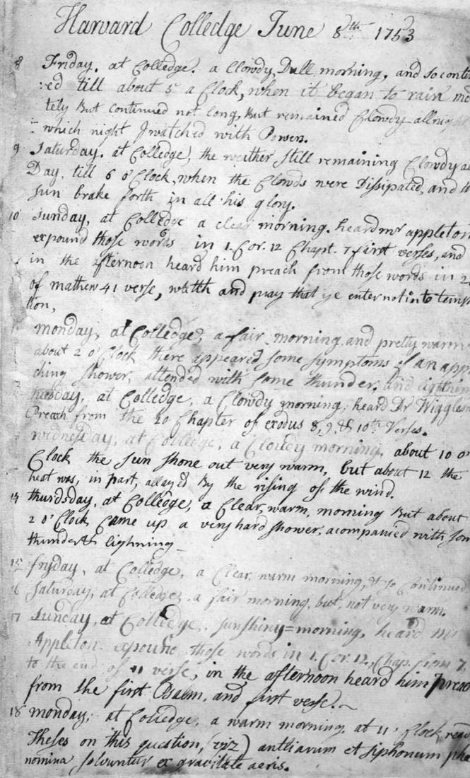 John Adams diary manuscript page