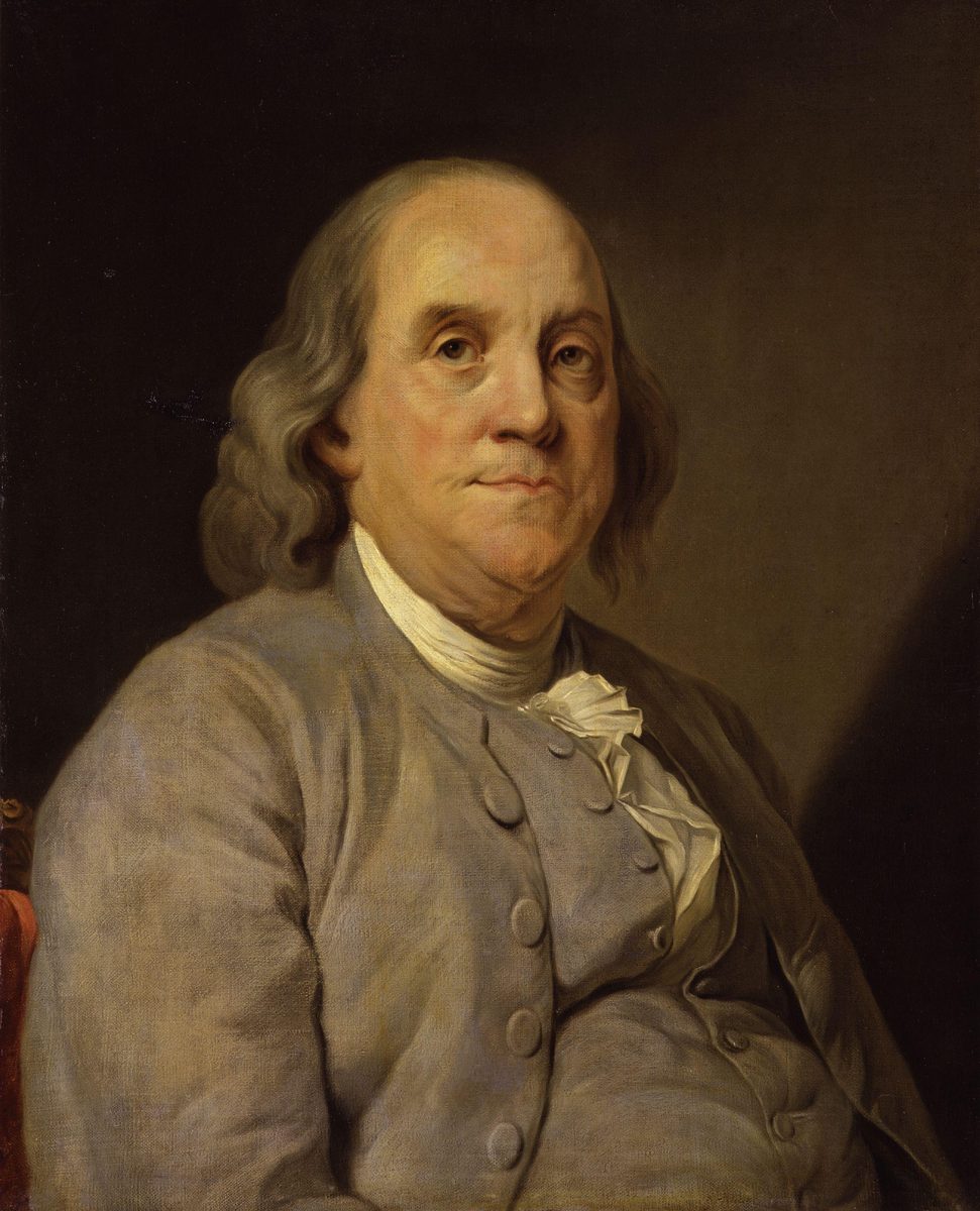 Benjamin Franklin, by Joseph Duplessis (c. 1785).