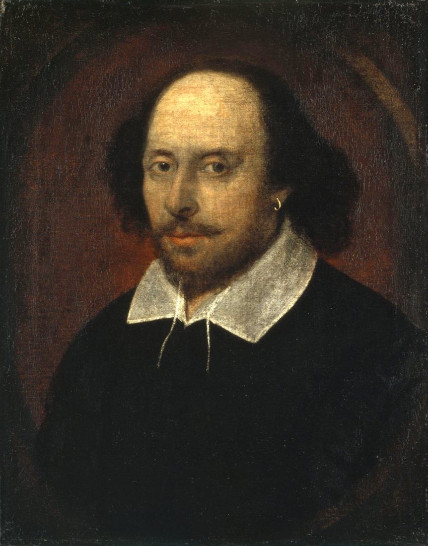 Shakespeare (Chandos portrait, c. 1610).