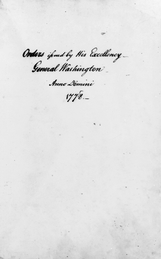 Washington's General Orders, Varick Transcripts (Library of Congress).